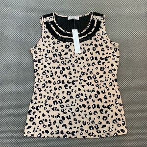 Liz McCoy Cheetah Print Top- New with Tags